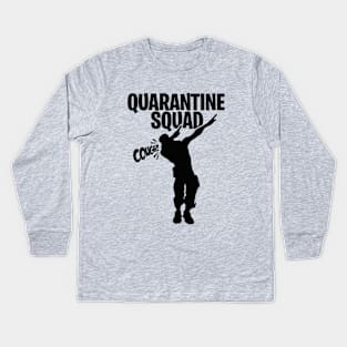 Cough in elbow! Quarantine squad dab dabbing gamer cough in elbow gaming coughing Kids Long Sleeve T-Shirt